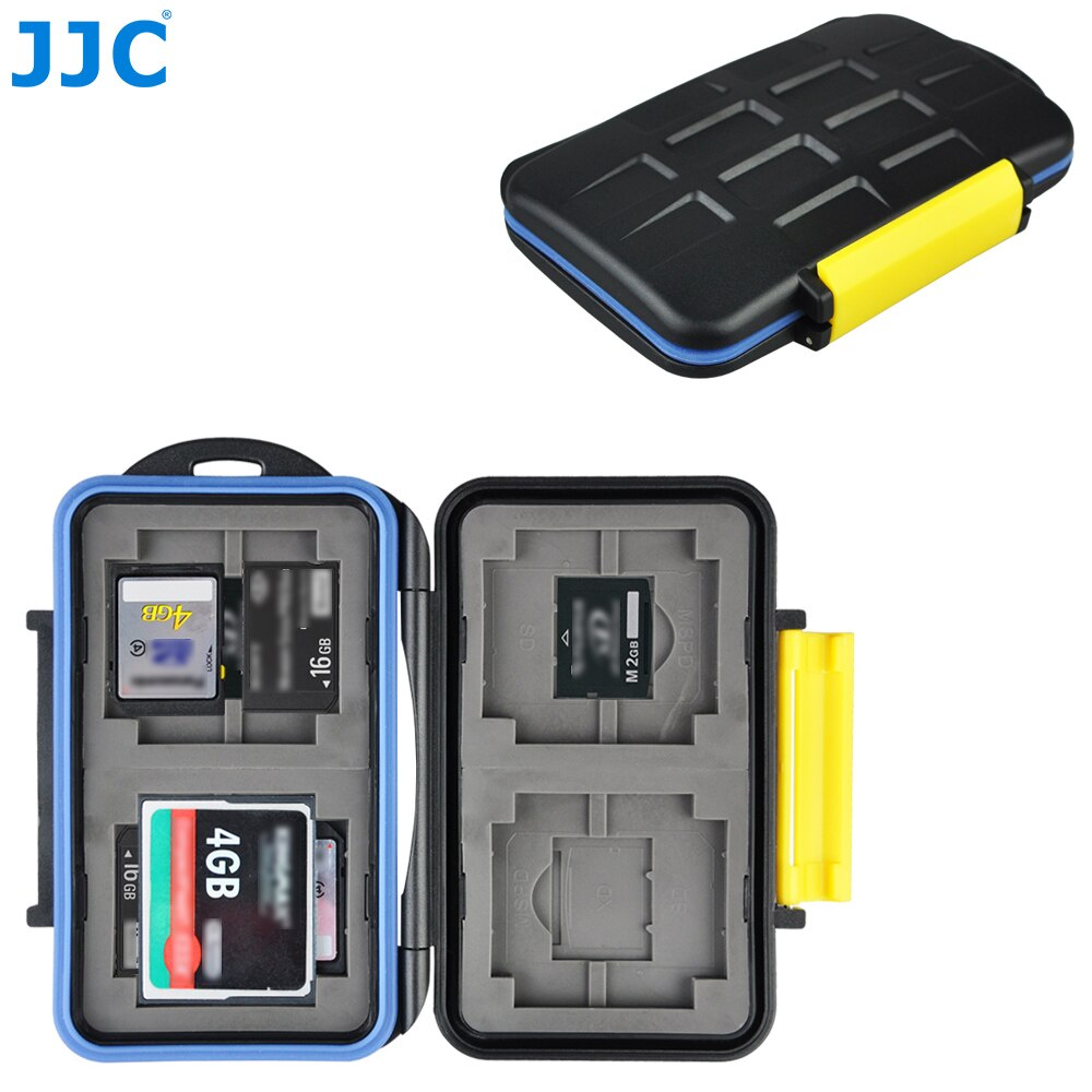 JJC almacenamiento 4 x CF, 4 x SD, 4 x XD, 4 x MemoryStick Pro tarjetas dúo compacto resistente al agua Cámara tarjeta de memoria funda