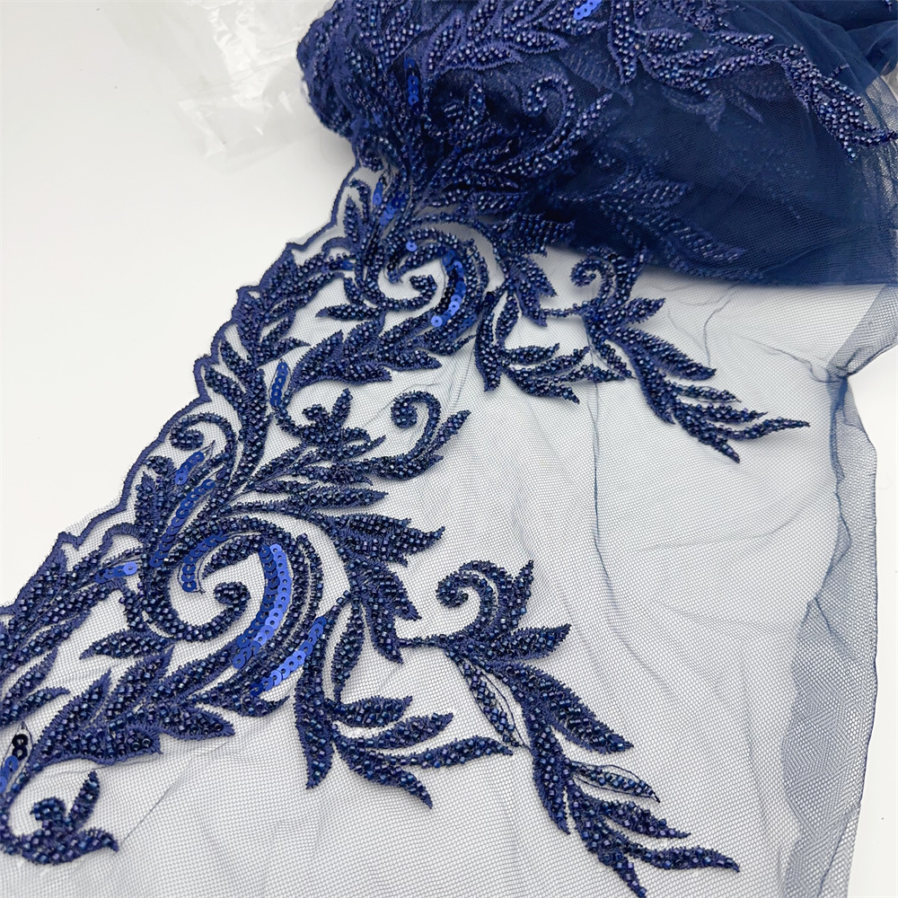1 yarda de ropa DIY dorada, plateada y negra, costura de hermosas adornos de encaje metálicos con cuentas de perlas trenzadas y lentejuelas para ropa: Rosa