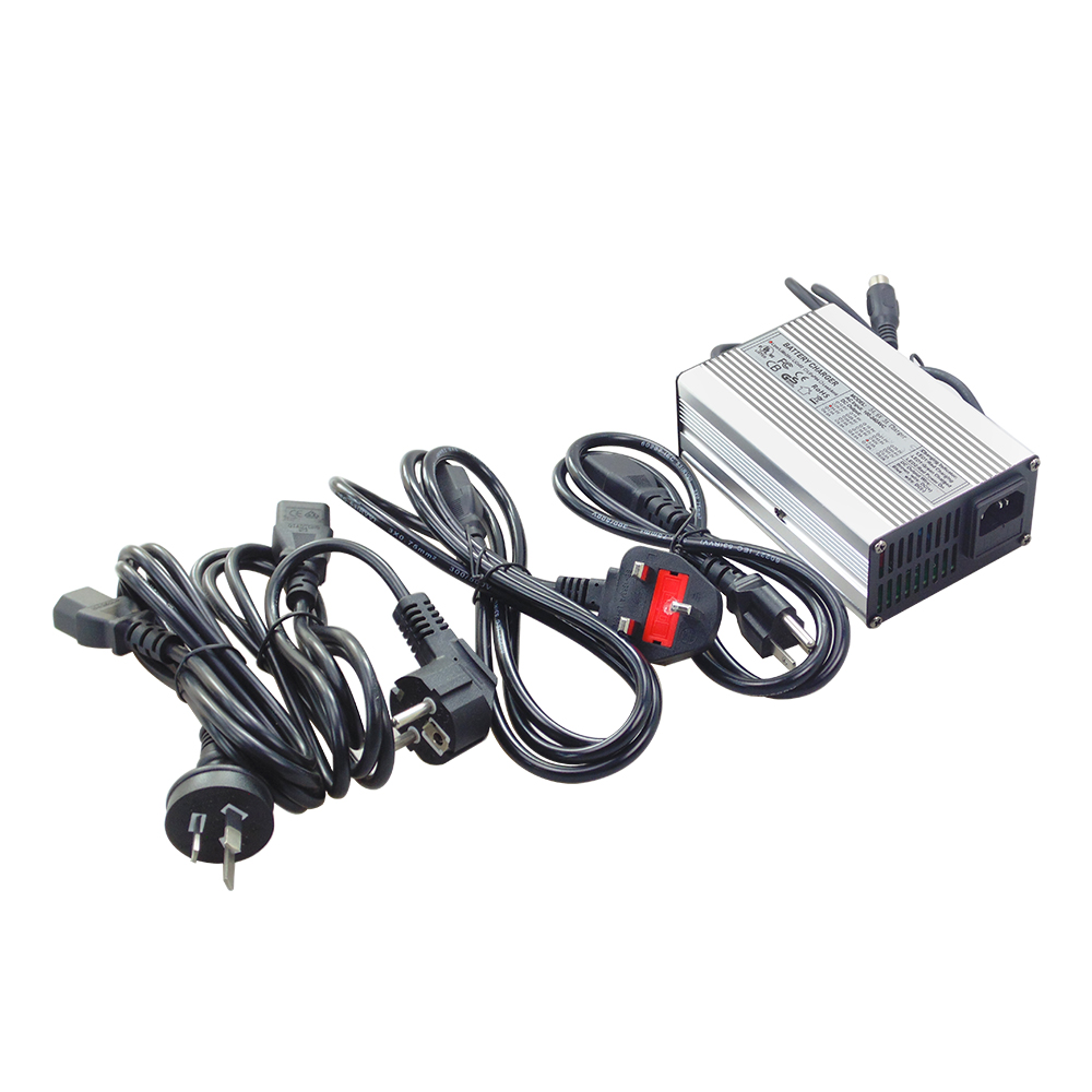 AC 110v/220V DC output 54.6v 2A 3A 4A li-ion battery charger 13S 48V battery charger with fan