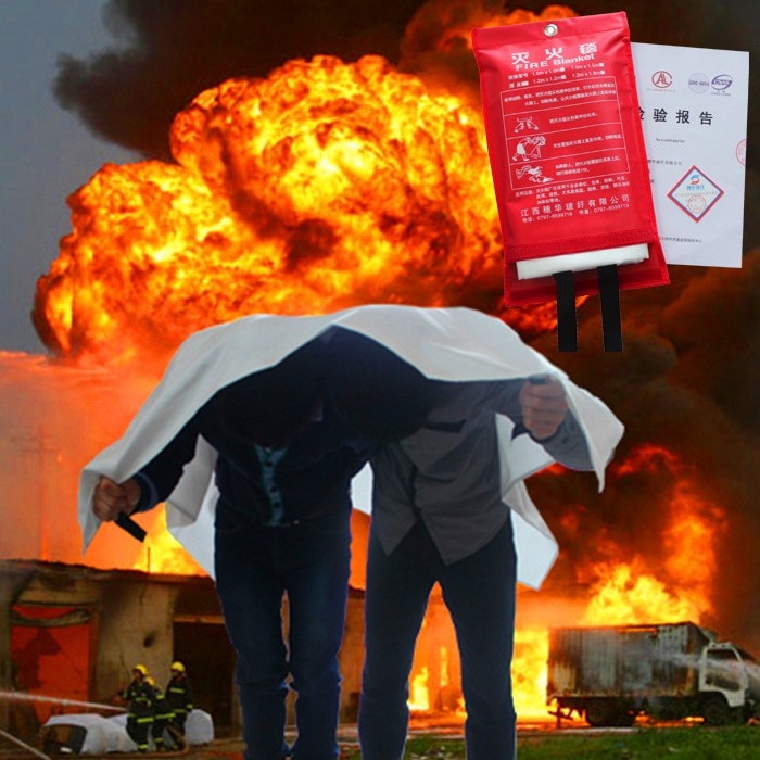 Dicker stil 1mX1m feuer decke, schweißen decke fabrik verwenden, Flucht spezielle feuer ausrügestochen, brandbekämpfung tuch.