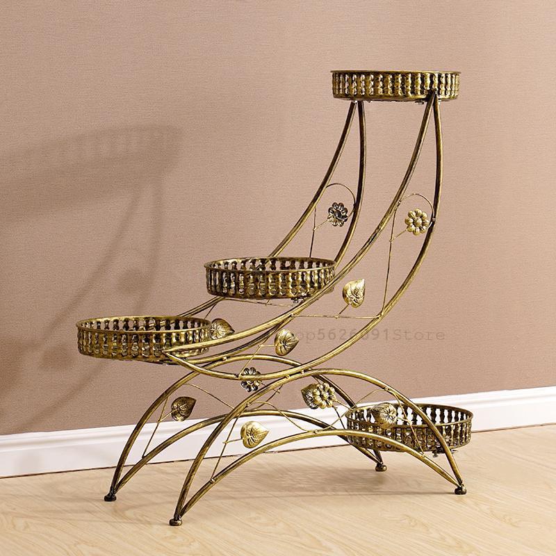 Europäischen multi-schicht beltless schmiedeeisen blume Regal Gestell Montage ecke wohnzimmer balkon einfache garten Bonsai rahmen: VIP 3