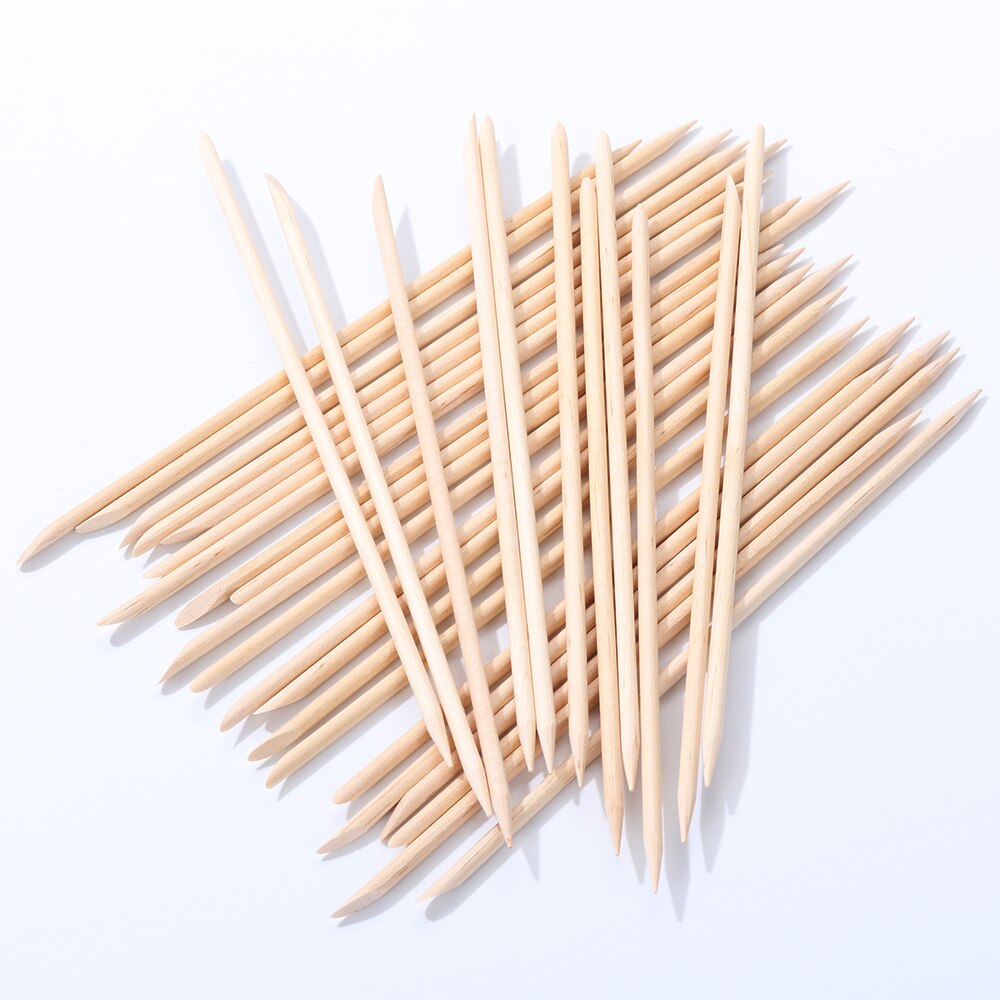 3 Sizes Orange Wood Sticks for Cuticle Pusher Cuticle Remove Tool forks for nails Manicures Tools 10/30/50/100Pcs/Set Whosale