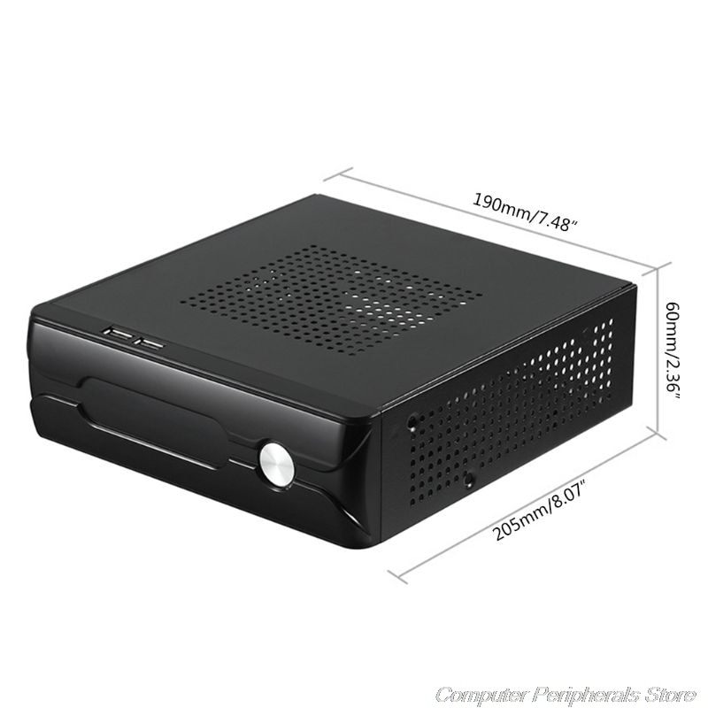 Fonte de alimentação do desktop gaming htpc host gabinete escritório casa 2.0 usb mini itx computador caso prático chassi horizontal j29 21