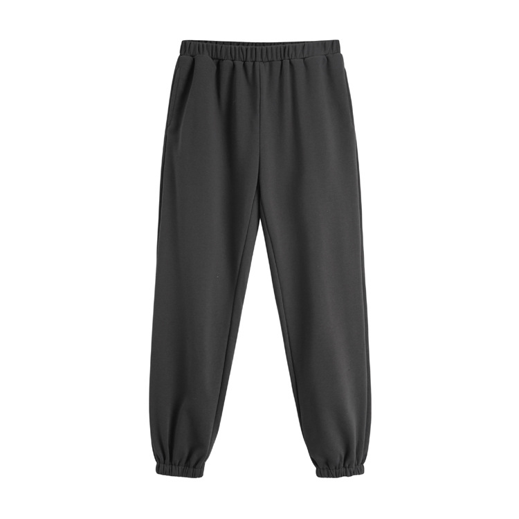 Pantalon de survêtement gris pour femmes, couleur unie, taille haute, ceinture, jogging, sport de rue, Harlan: XL