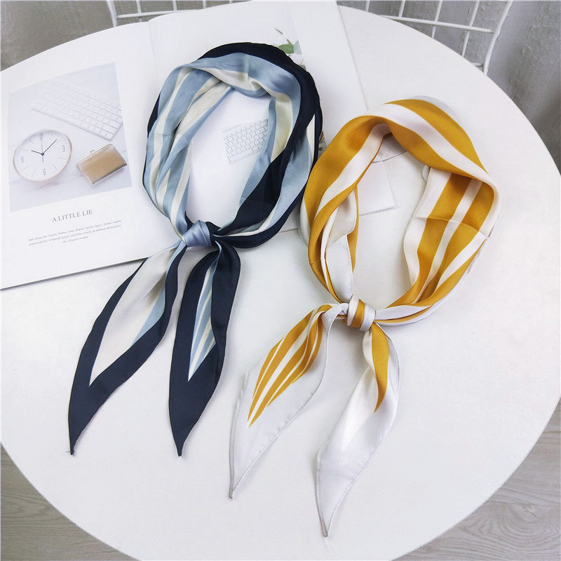 negro amarillo Rosa pelo cuello pañuelo para lazo Collar señoras seda largo flaco bolso de mano bufandas pañuelo pañuelos