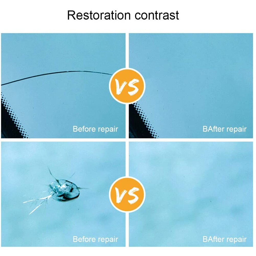 Car Windshield Window Glass Scratch Crack Restore 3ml Resin Repair Tool Kit Windows Screen Polishing Resin Set