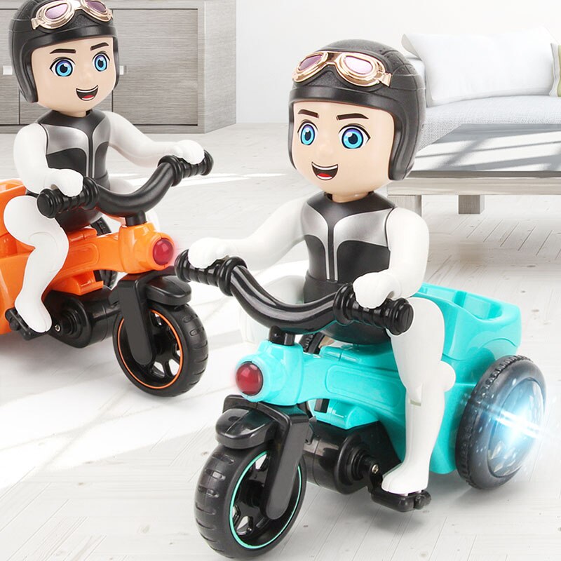 Kinderen stunt elektrische driewieler oplaadbare speelgoedauto met lichteffecten roterende super truc nsv 775