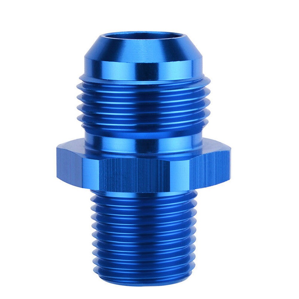 Areyourshop bil 1pc an4 an6 an8 an10 an12 npt rett fyringsolje luftslangetilpasning hannadapter blå bil biltilbehør