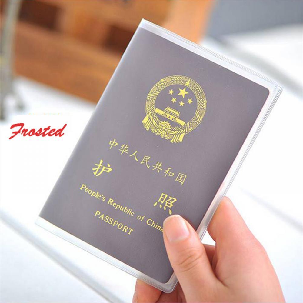 English Letter Colorful PU Leather Waterproof Travel Utility Storage Simple Passport ID Card Cover Skin Leather Travel Supplies: Matte