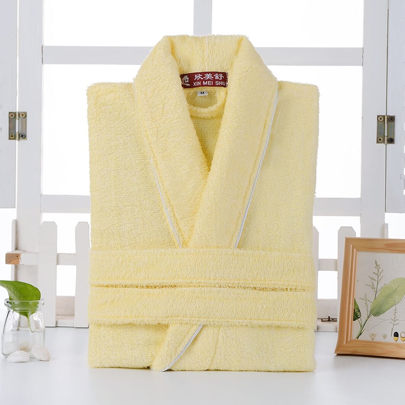 Mænds kimono badekåbe bomuldskåber plus størrelse letvægts lang kappe til mænd absorption efter brusebad badekåbe nattøj