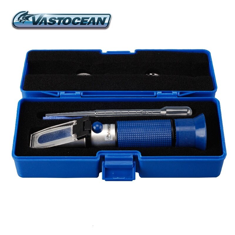 DW VASTOCEAN AQUARIUM FISH TANK LED REFRACTOMETER FOR READING SALINITY WITH CALIBRATION FLUID