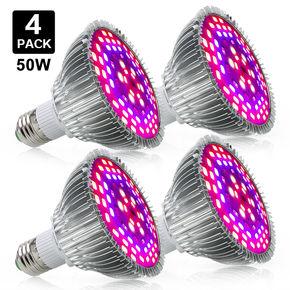 50W Volledige Spectrum LED Grow Light 78LEDs Plant Lamp Led Lamp voor Planten Aquarium Bloemen Zaden Tuin Groenten kas E27