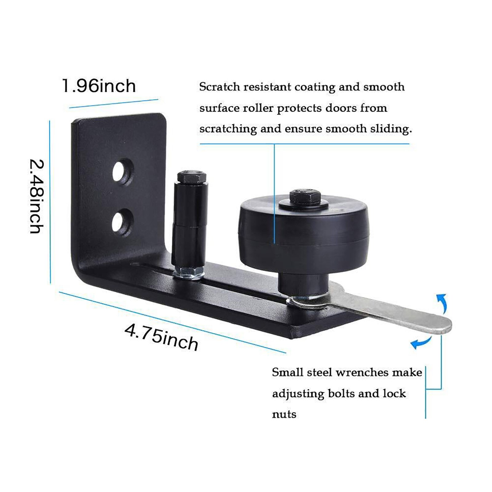 8 in 1 Adjustable Sliding Slides Floor Guide For Barn Door Hardware Accessory Sliding Door Slide Rail Mechanism Furniture