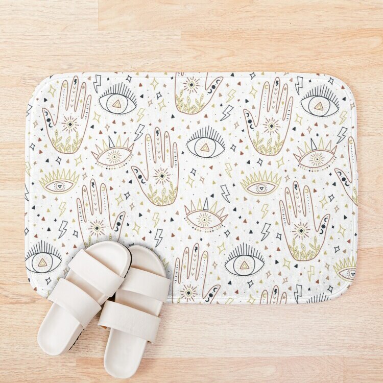 Boho alziend oog patroon badmat cartoon kat dier antislip badmat voor badkamer tapijt tapijten tapis salle