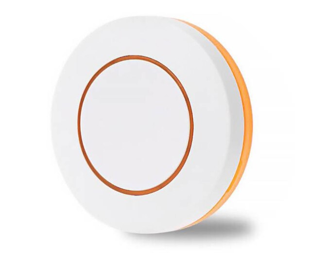 Round Shape 1 CH Button RF Transmitter Wireless Remote Control 433 MHz EV1527 Roundness Remote Key Sticky Wall Panel: remote yellow