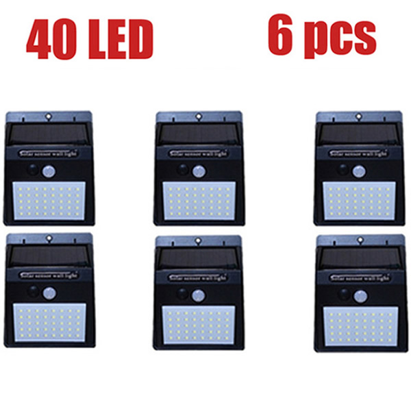 40 LED Solar Light PIR Motion Sensor Solar Garden Light Waterproof Outdoor Energy Saving Street Yard Path Home Lamp: YX03-40-3M-6pcs
