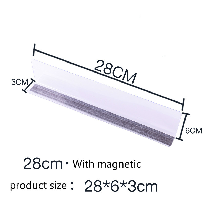 L-shape Commodities Separator Merchandise Guard Strip Supermarket Pvc Magnetic Clear Shelf Divider: 5