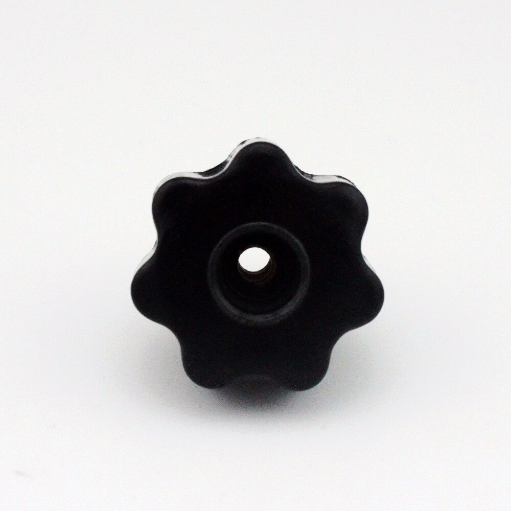 6pcs M5 Female Thread 30mm OD Star Shaped Head handle Nuts Knob Clamping Nuts Knob with through-hole