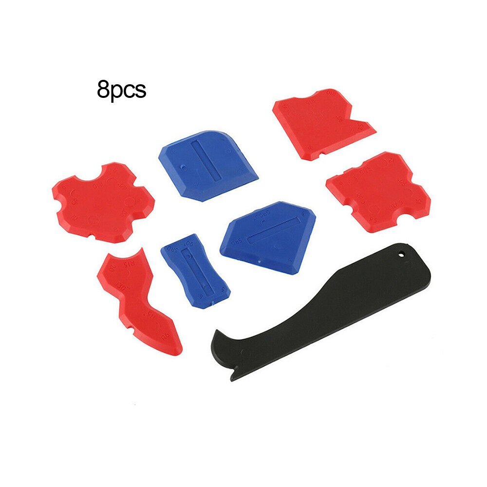 8 Stks/set Siliconenkit Spreader Spatel Caulking Kit Cement Kalefateren Schraper Removal Tool Kit Vloer Tegel Randen Cleaner Hand Tool