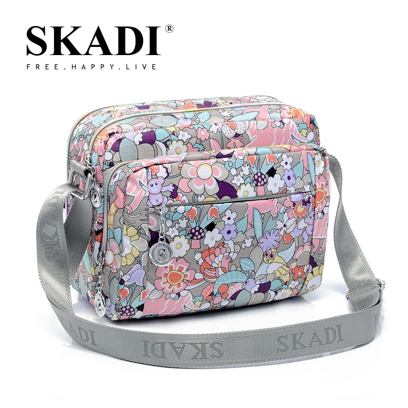 nylon casual 10 pocket super women's messenger bag small handbag