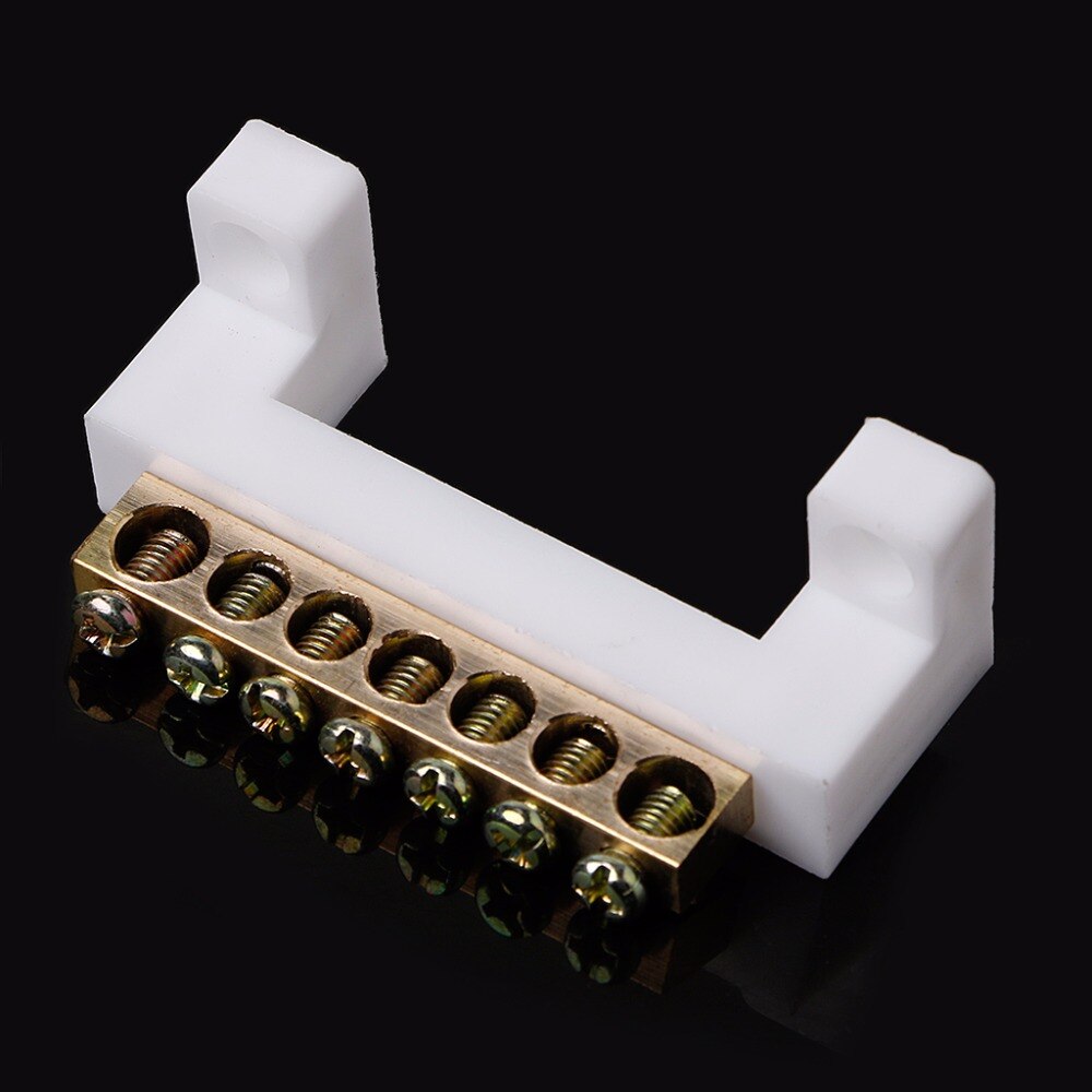 7 Positions Electric Cable Connector Screw Barrier Terminal Strip Block Bar