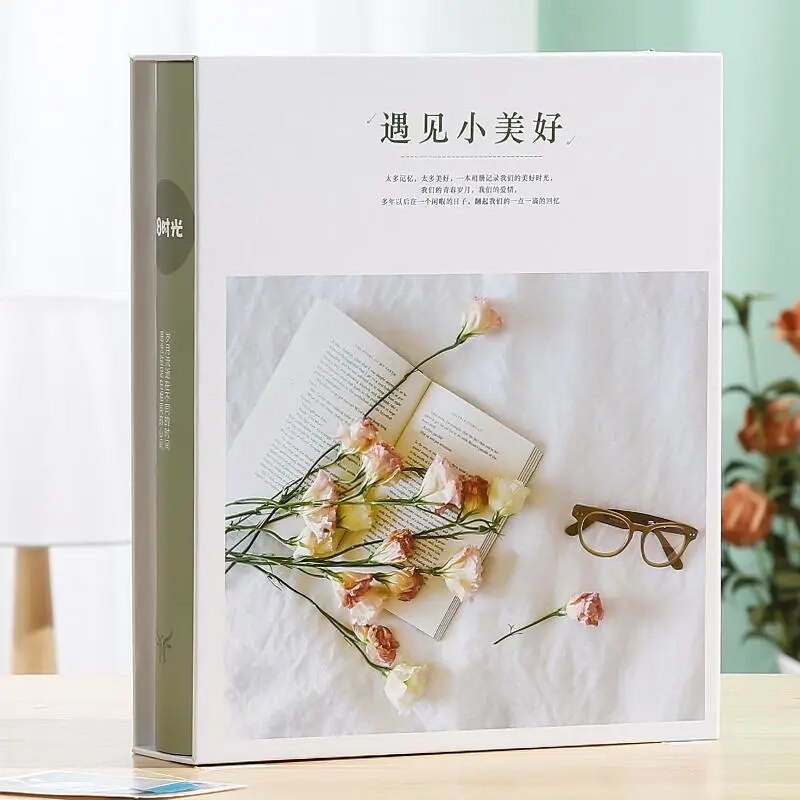 5-Inch Minimalist Photo Albums 200Pcs Large Capacity Interstitial Family Photo Album Children Growth Album Plastic Photo Album: color 18