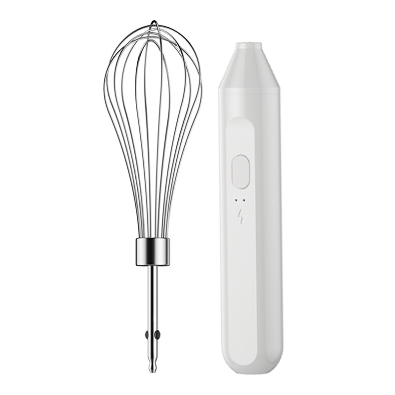 Elétrica Handheld Leite Frother, Batedor de ovos, Café Leite Bebida, Misturador de ovos, Foamer, Foamer, Household Kitchen Cooking Tool, 1 Pc: Branco