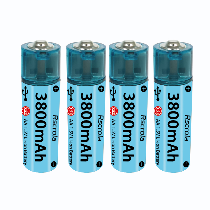 Upgraded AA Rechargeable Battery USB Port AA Li-ion Battery Fast Charge Over 1000 Cycle Works in Extreme Temp Low Self Discharge: PURPLE