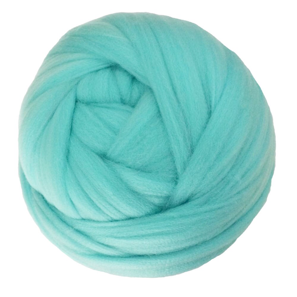Chunky strik tæppe garn super blød bulk roving merino uld garn alternativ tæppe tørklæde sweater hånd strikke garn 250g: Mynte