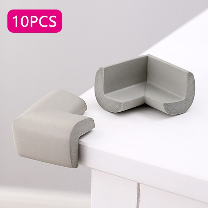 10 Stuks Baby Veiligheid Edge Guards L Vorm Glazen Tafel Corner Protector Essentiële Kinderen Bescherming Dikke Bureau Hoeken Zachte: Gray