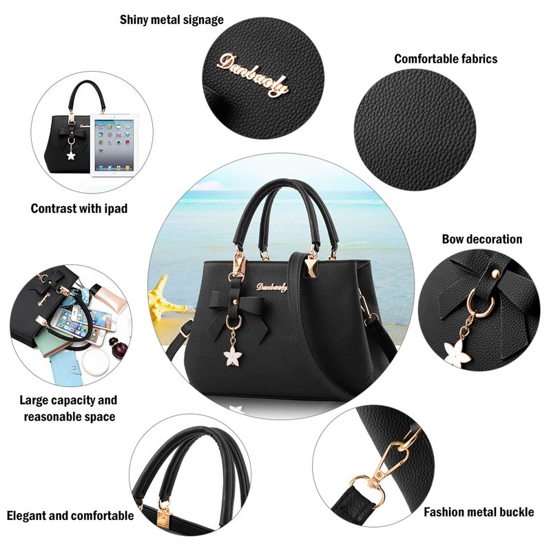 Shujin Mode Schoudertas Vrouwen Luxe Handtassen Vrouwen Zakken Pruim Boog Zoete Messenger Crossbody Tas Voor Vrouwen