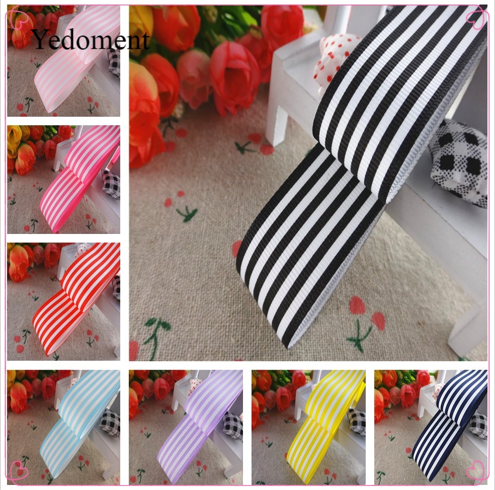 10 meter 1 '' 25mm stripetrykte grosgrain-bånd tegneseriebånd håndlagde hårsløyfer  ym16100785