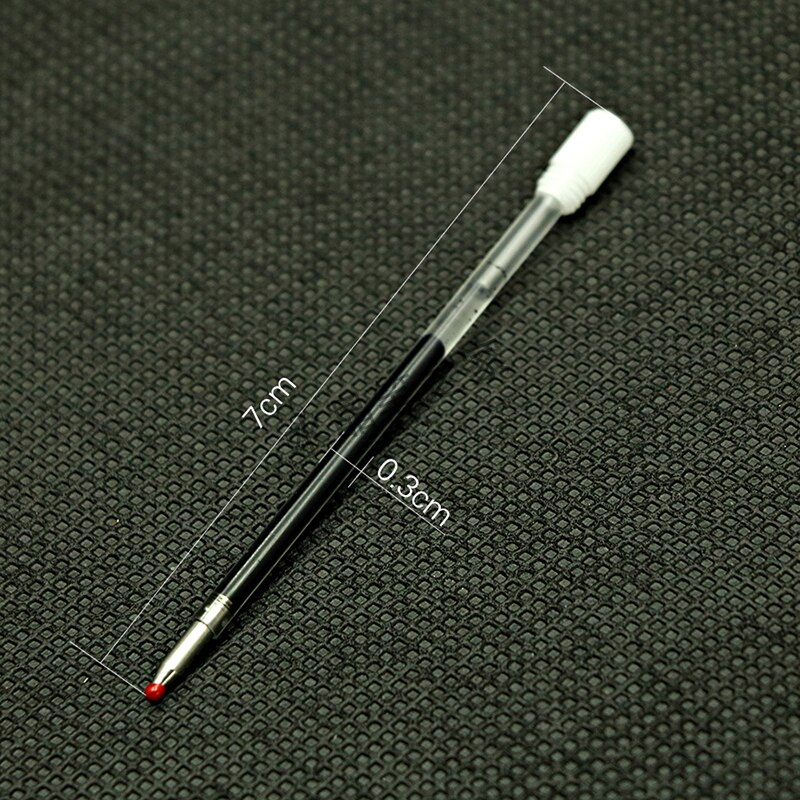 , 20 unidades/paquete de 7cm de largo, bolígrafo de cristal de tinta negra, recambio de bolígrafo, recambio de Metal y plástico