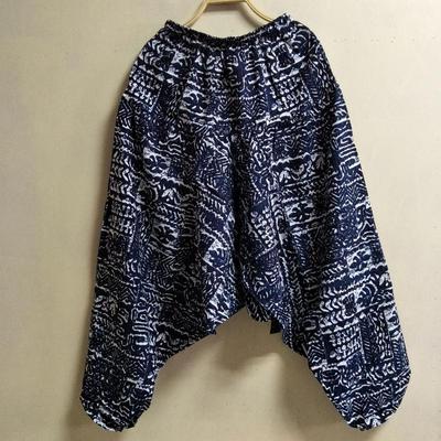 Vintage Mannen Casual Vrouwen Thaise Harembroek Baggy Boho Losse Aladdin Boho Festival Hippy Kiel Hoge Taille Jumpsuit Broek