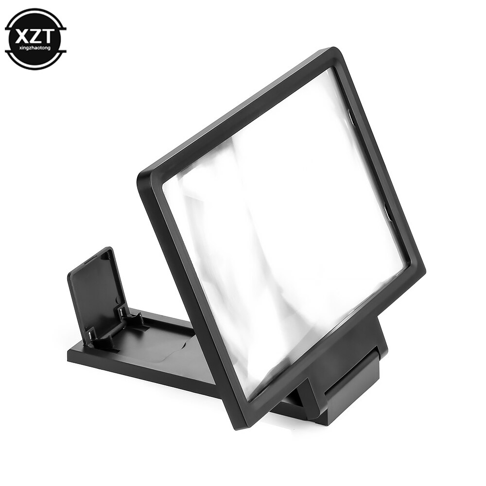 3D Phone Screen Amplifier Mobile Portable Universal Screen Magnifier For Cell Phone Screen Expander Magnifying Holder: Black