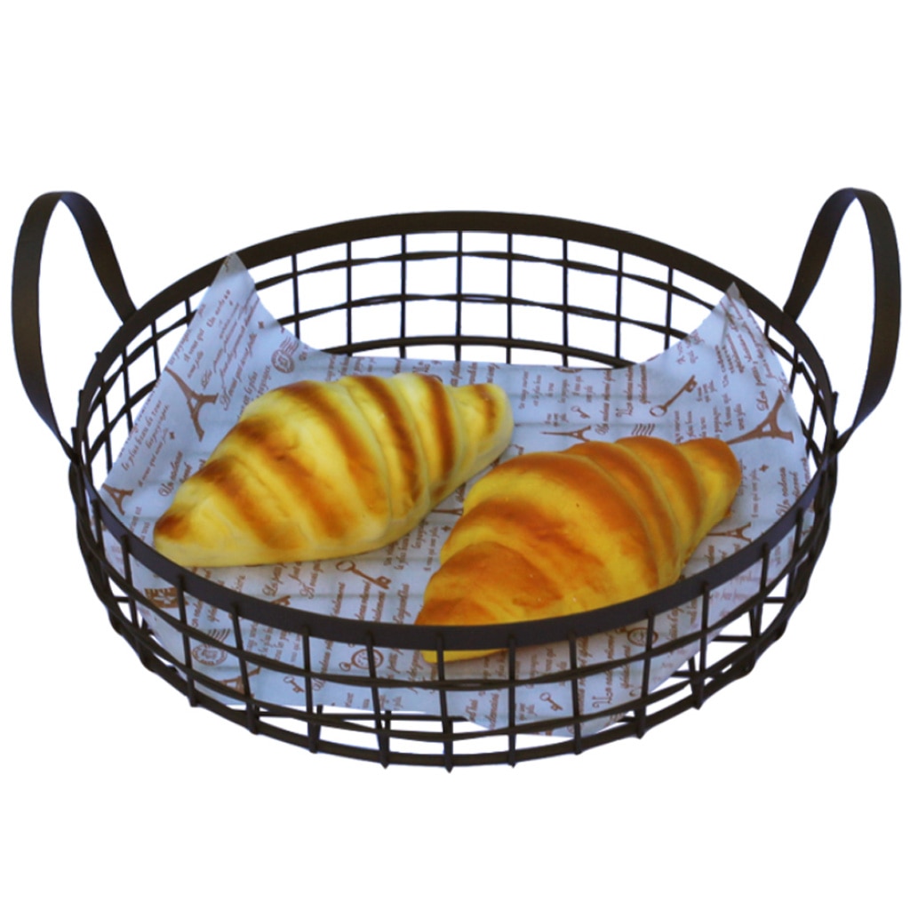 Aanrecht Zwarte Draad Fruit Opslag Mand, Groente Opslag Mand Display, voedsel Serveren Kom 10Kg 27Cm Grote Open