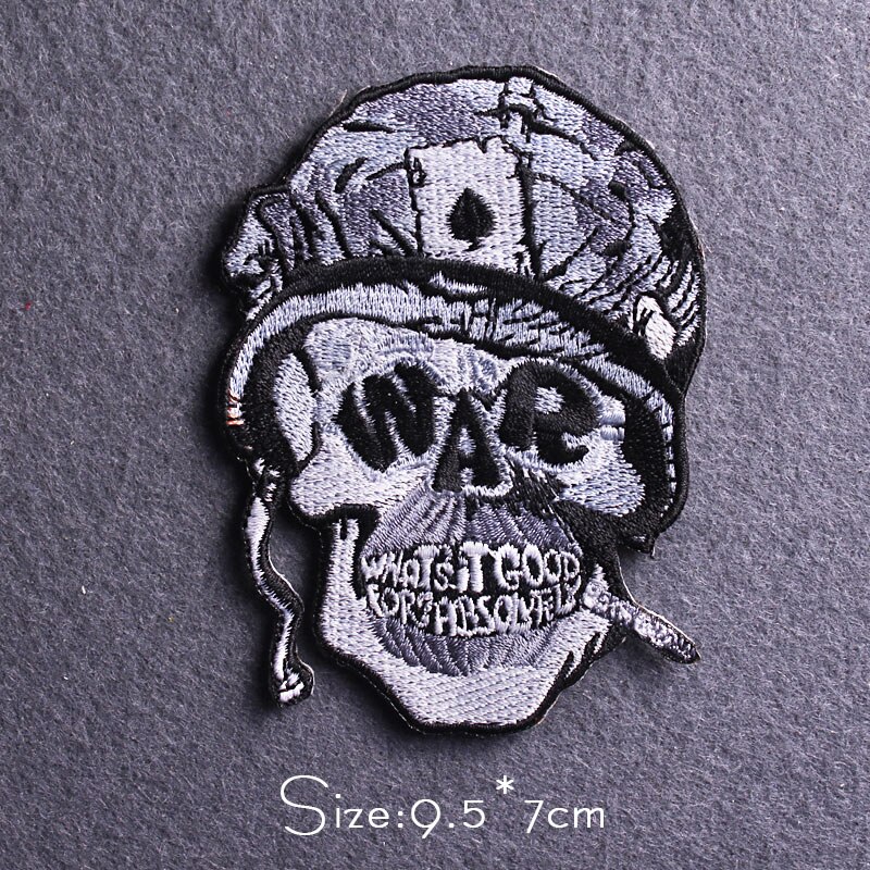 Nicediy Diy Schedel Patch Ijzer Op Patches Voor Kleding Applique Geborduurde Patches Voor Kleding Punk Patch Voor Jas Rugzak: PE5653CT