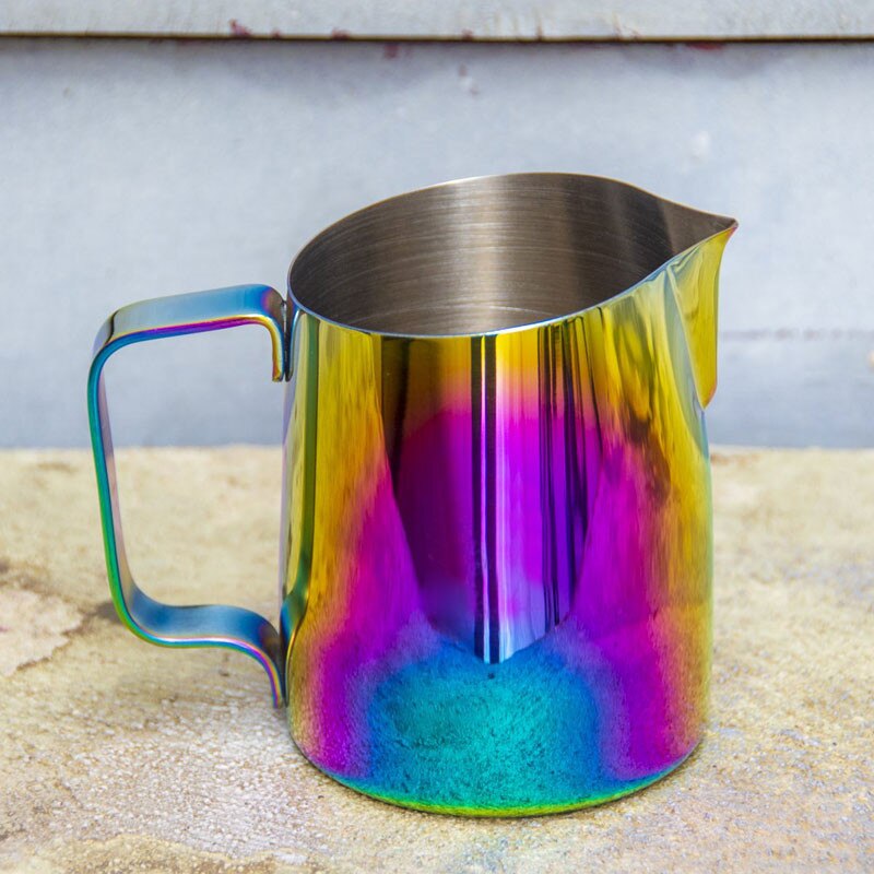 Melkopschuimkan roestvrij staal espresso koffie barista craft latte cappuccino roomopschuimkan 420ml: Kleurrijk