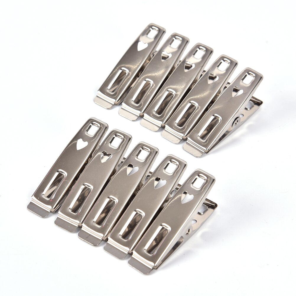 20PCS Clips Letter Clips Stainless Steel Silver Metal Paper Binder Grip Clips Clamp Office Tool Supplies