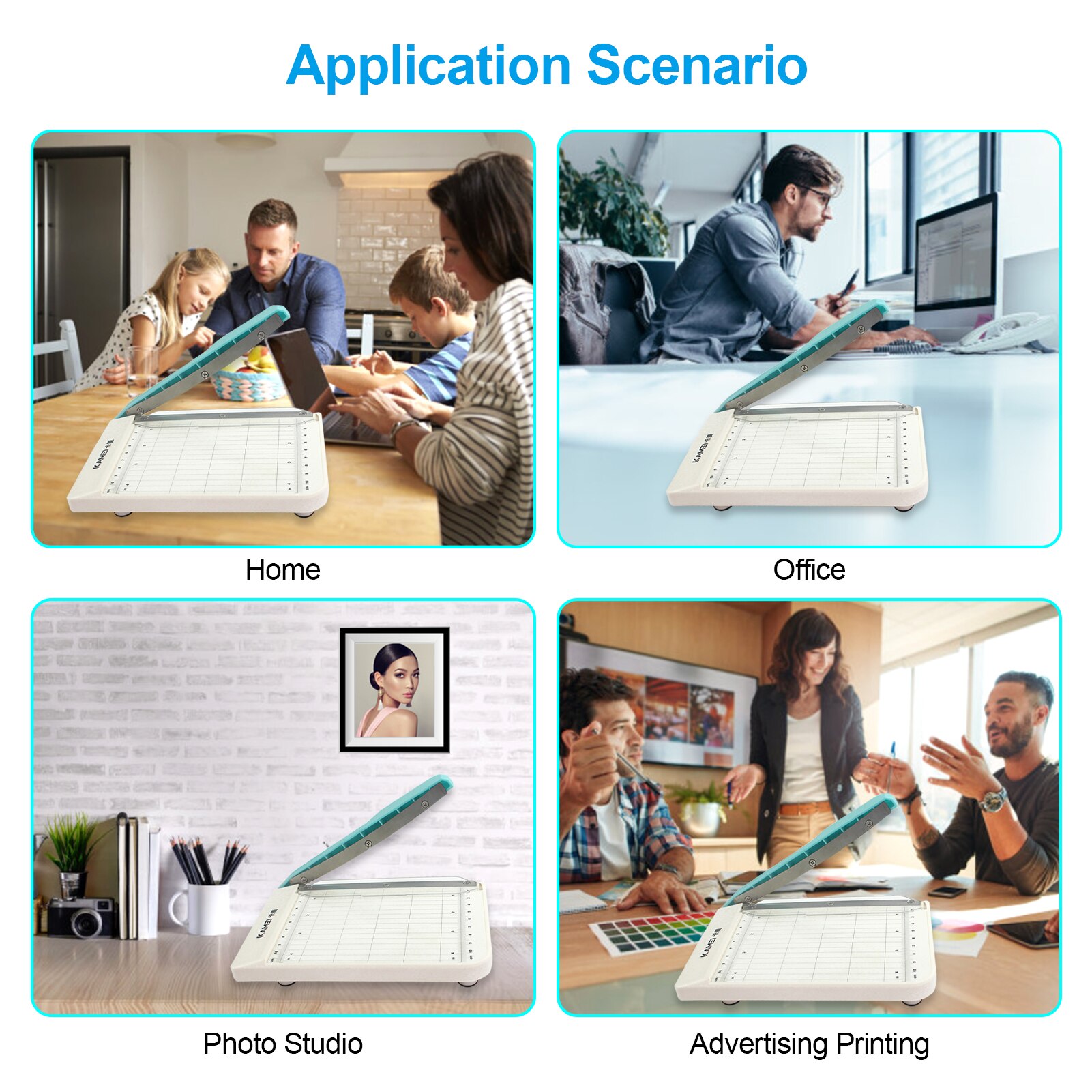 Mini Paper Trimmer Guillotine Cutter 6 Inch (152mm) Cut Length Desktop Paper Cutting Machine Security Cutter Head Side Ruler