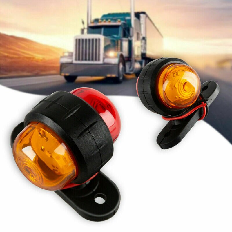 Lamp Side Marker Lights Car Truck 12V/24V Red Amber Side Marker Lights