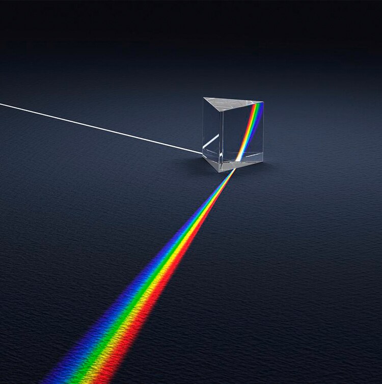 1 stk optisk glass rettvinklet reflekterende trekantet prisme for undervisning av lysspekteret regnbue