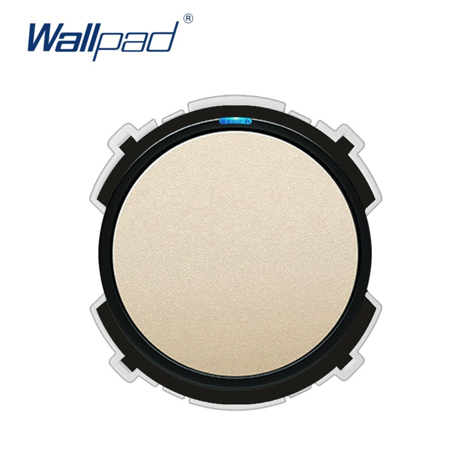 Wallpad 1 Gang 1 Way Wall Light Switch LED Indicator Function Key Only Free Combination: Gold