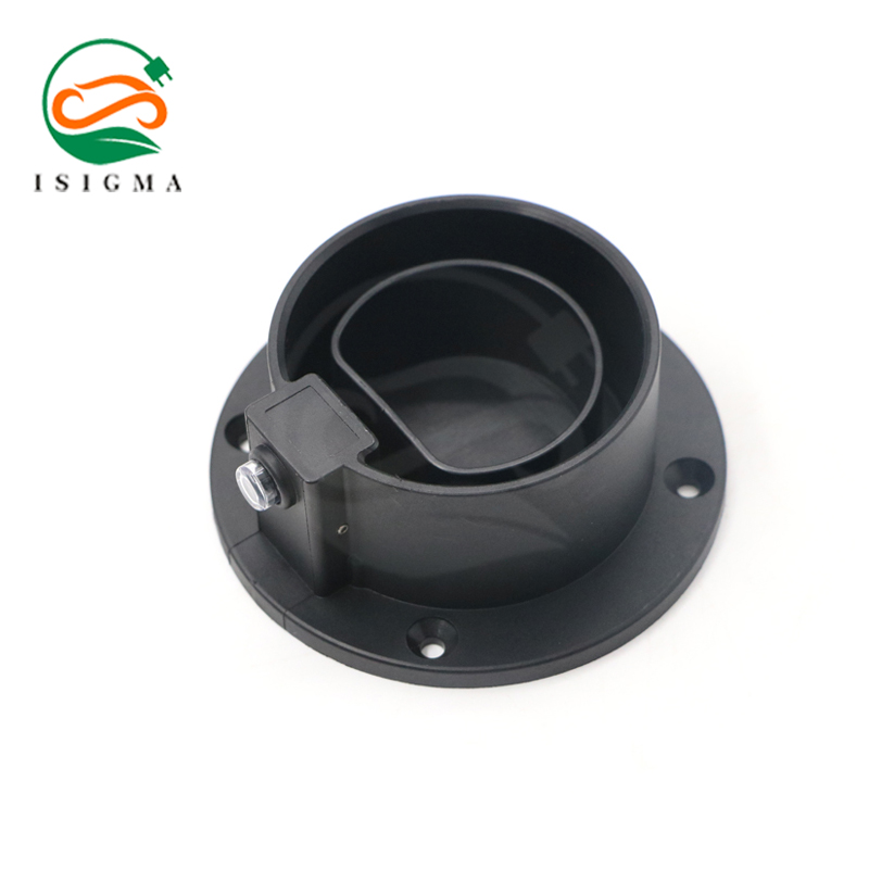 ISIGMA EV Charger Cord Holder for Electric Vehicle SAE 62196-2 Type 2 Connector Wall-Mount Pothook: Dark Grey