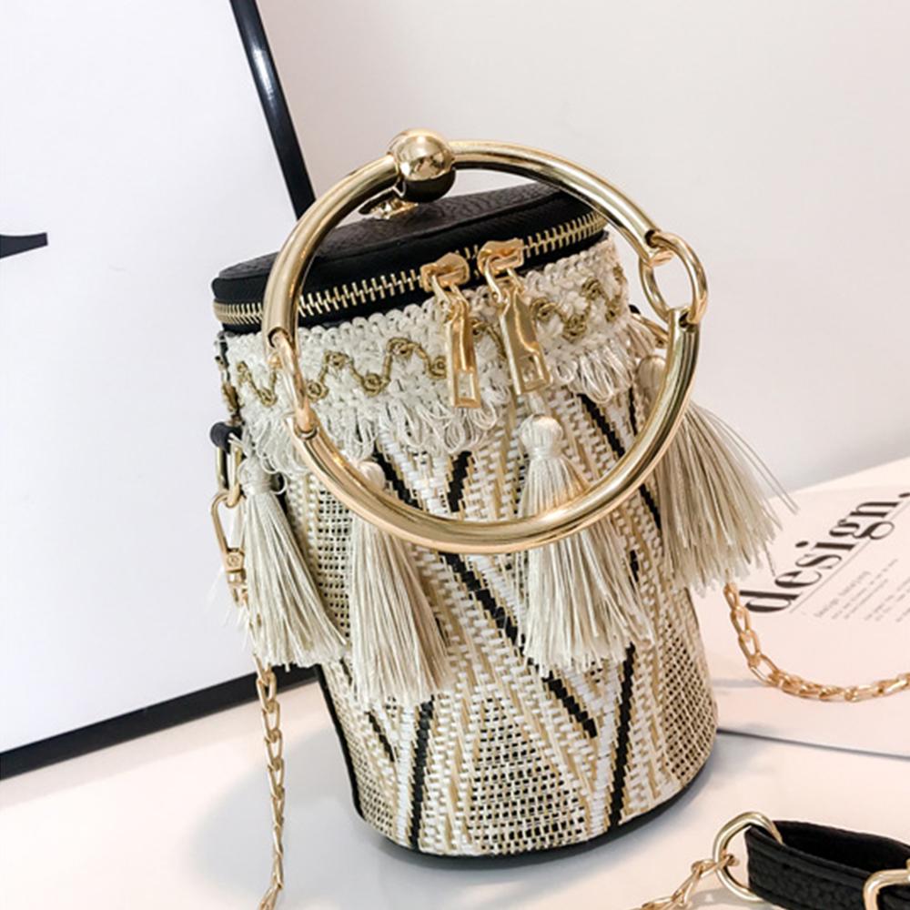 S.IKRR Bag Women's Small Shoulder Bag For Women Messenger Bags Ladies Handbag Purse With Tassels Female Crossbody Bag: Black