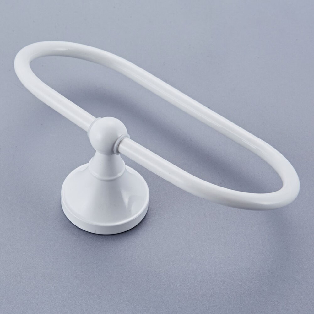 Moderne Wandmontage Handdoek Plank Eenvoud Spray Handdoek Ring Ovale Handdoek Opknoping Rack Voor Badkamer Keuken Hotel