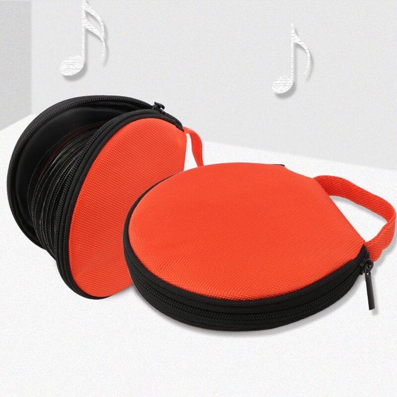 Portable CD DVD Case 20 Capacity Storage Bag Round Holder With Zipper
