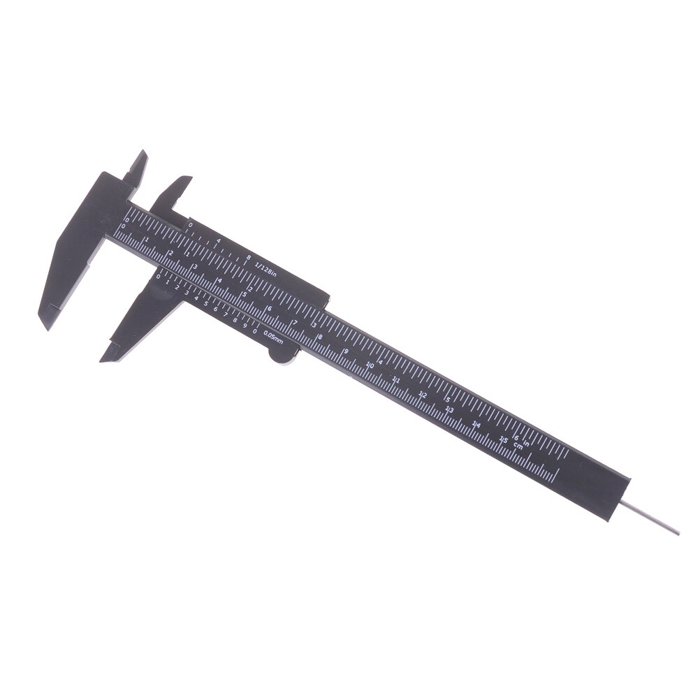 De de 6 pulgadas 150mm regla de plástico corredera calibrador a Vernier de medición: BK