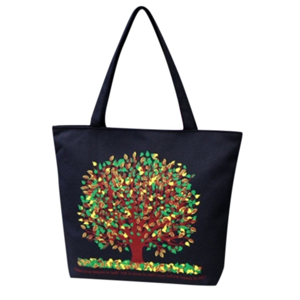 Bolsa de compras para mujer, bolsa de lona con letras impresas para protección del medio ambiente, bolsa ecológica, bolsas reutilizables 12C: E