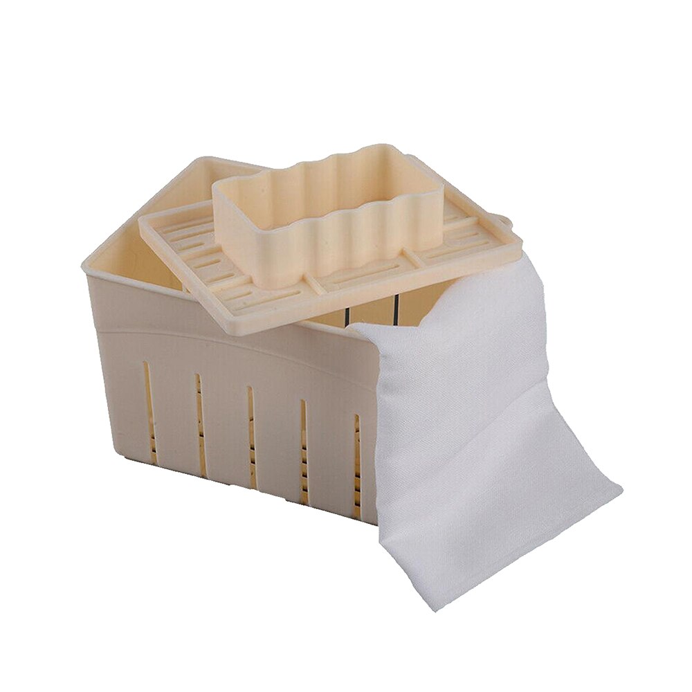 DIY Plastic Soybean Curd Tofu Press Maker Mold Box Homemade Kitchen Tools With Cheese Cloth Kitchen Cooking Tool - Intl